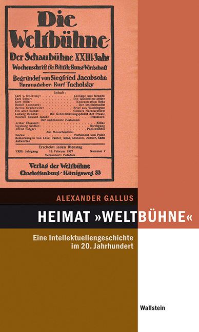 Cover: 9783835311176 | Heimat »Weltbühne« | Eine Intellektuellengeschichte im 20. Jahrhundert