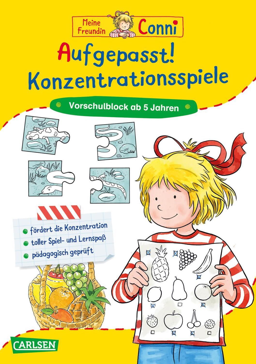 Bild: 9783551182708 | Aufgepasst! Konzentrationsspiele | Vorschulblock ab 5 Jahren | Buch