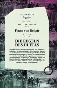 Cover: 9783946990031 | Die Regeln des Duells/Der Diplomat | Franz/Cambon, Jules von Bolgár