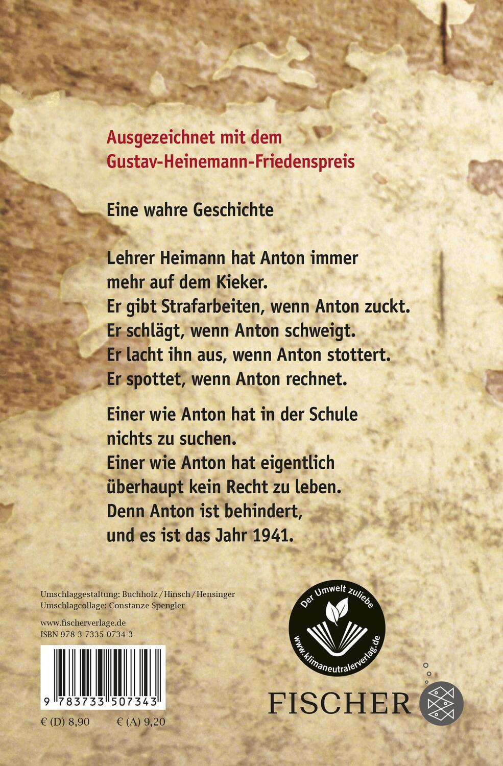 Rückseite: 9783733507343 | Anton oder Die Zeit des unwerten Lebens | Elisabeth Zöller | Buch