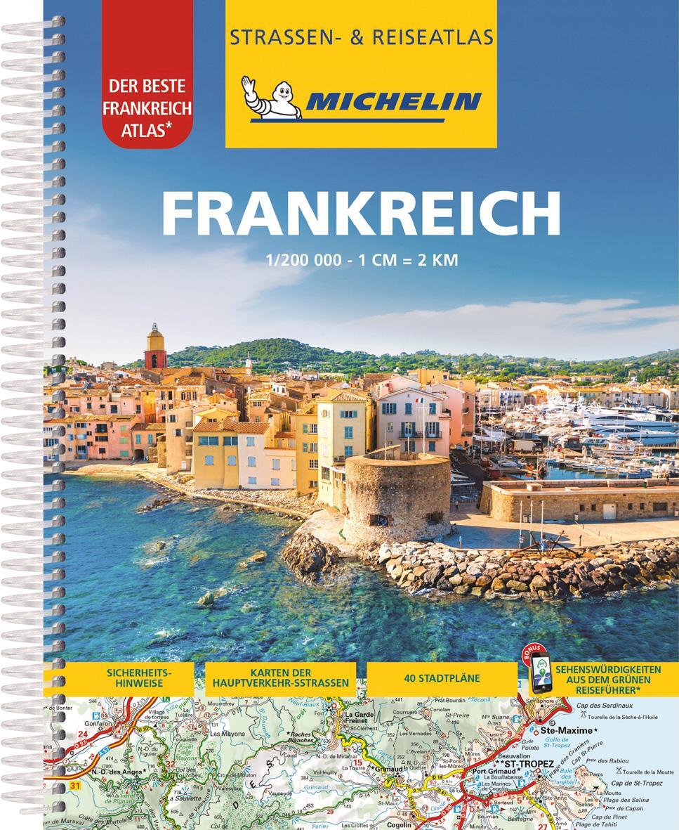 Cover: 9782067193024 | Michelin Atlas Frankreich (DIN A4) Spiralbindung | (Land-)Karte | 2014