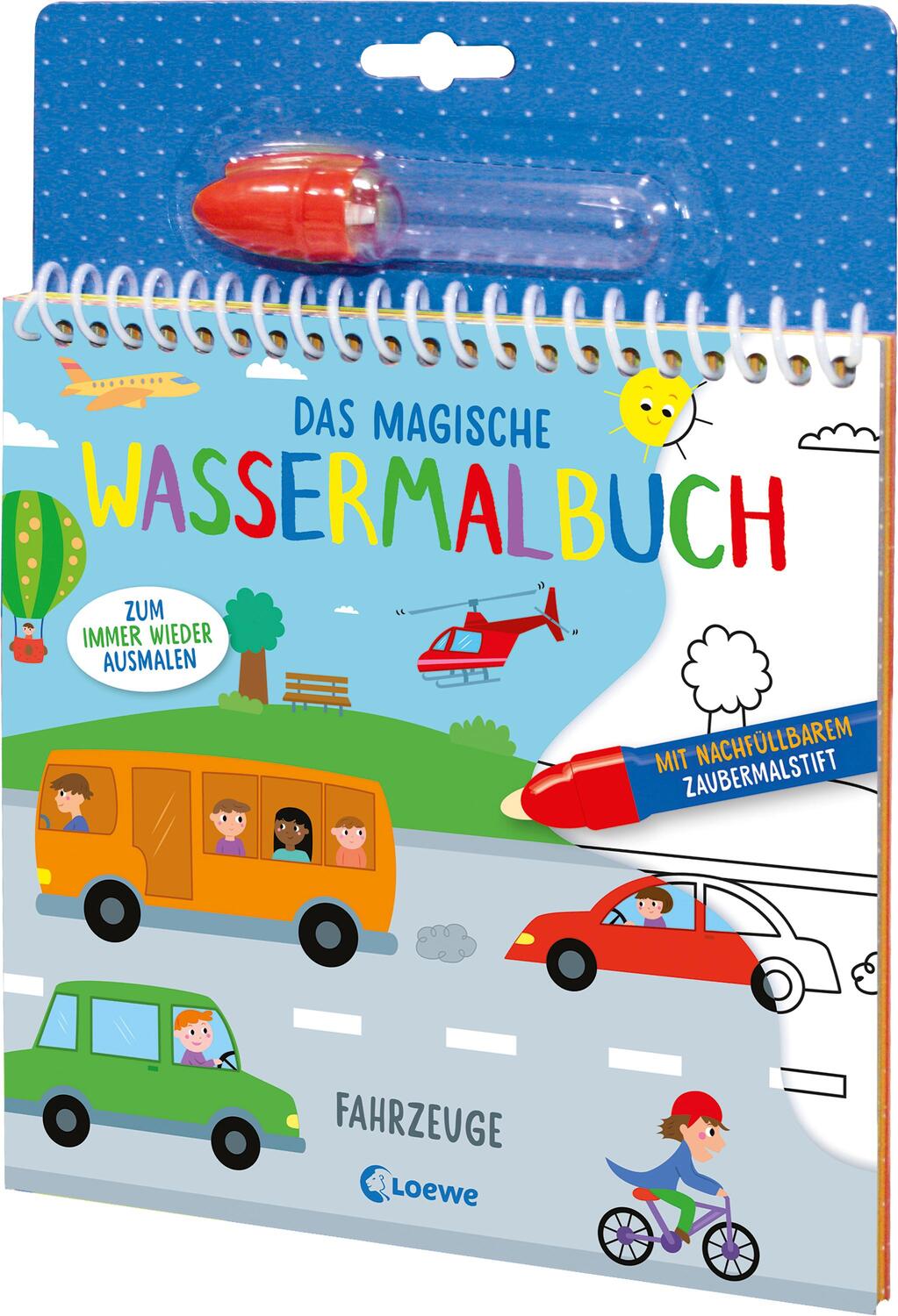 Cover: 9783743217201 | Das magische Wassermalbuch - Fahrzeuge | Loewe Kreativ | Taschenbuch