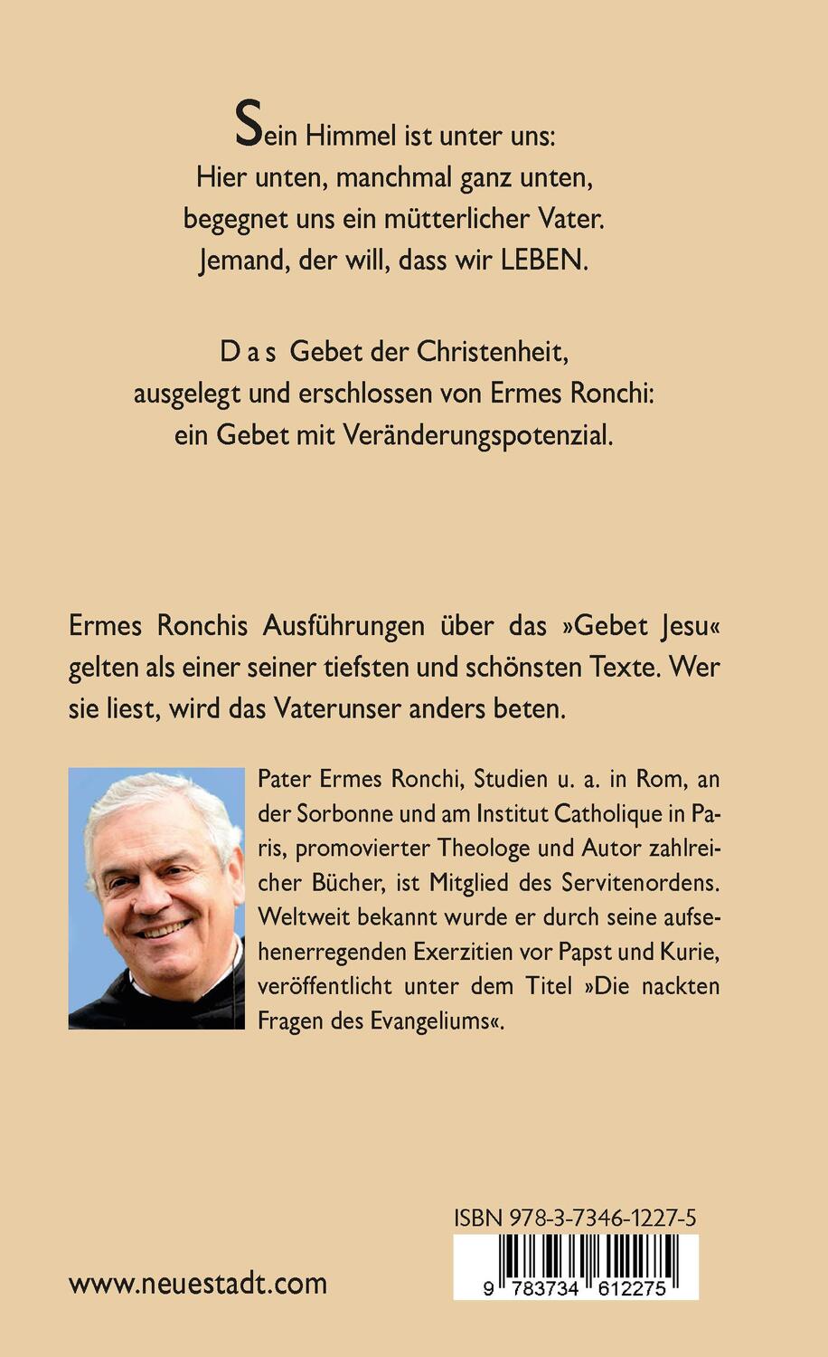 Rückseite: 9783734612275 | Vater unser im Himmel | Neue Zugänge | Ermes Ronchi | Buch | Deutsch
