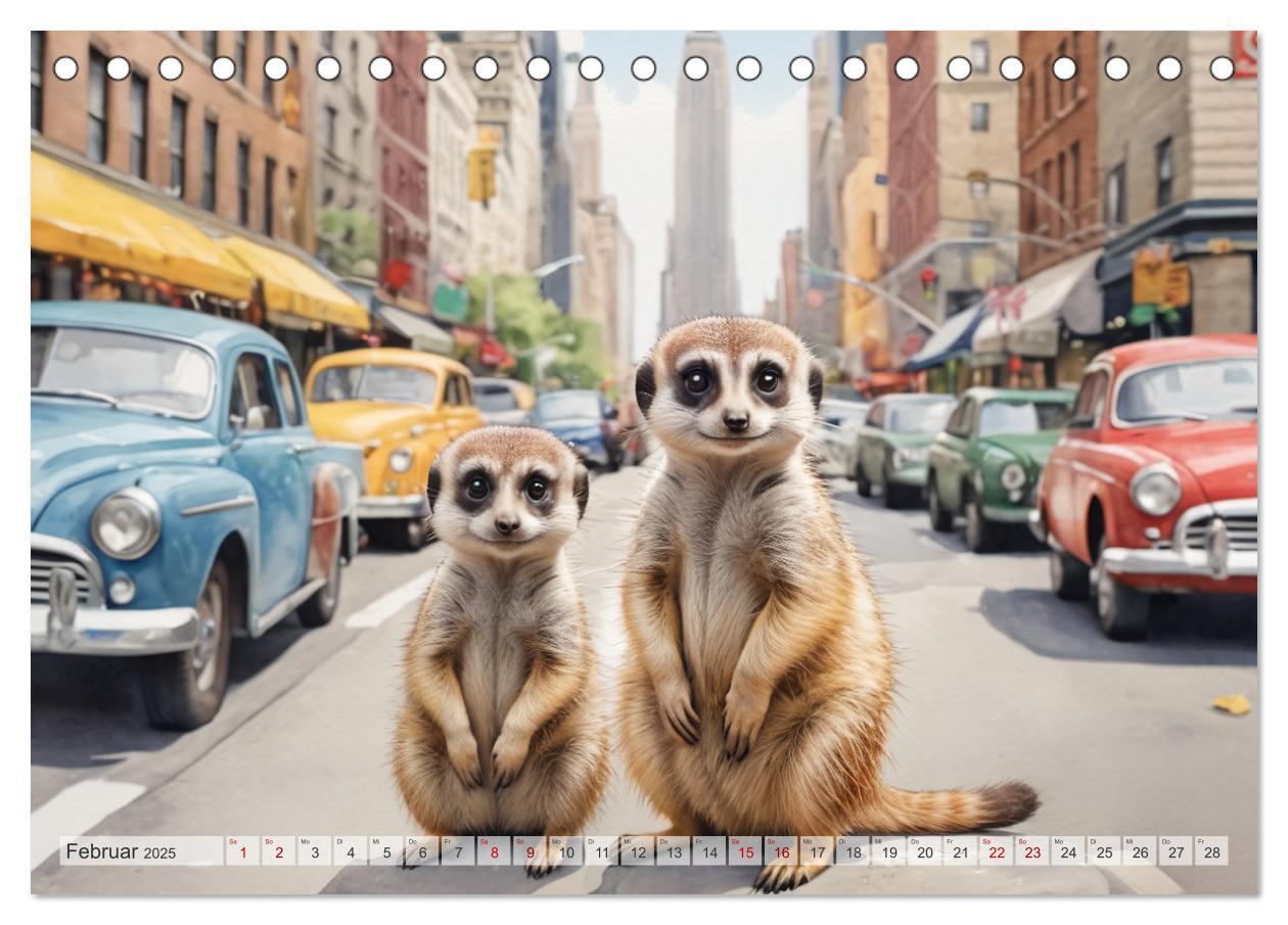 Bild: 9783383797972 | Erdmännchen in New York City (Tischkalender 2025 DIN A5 quer),...