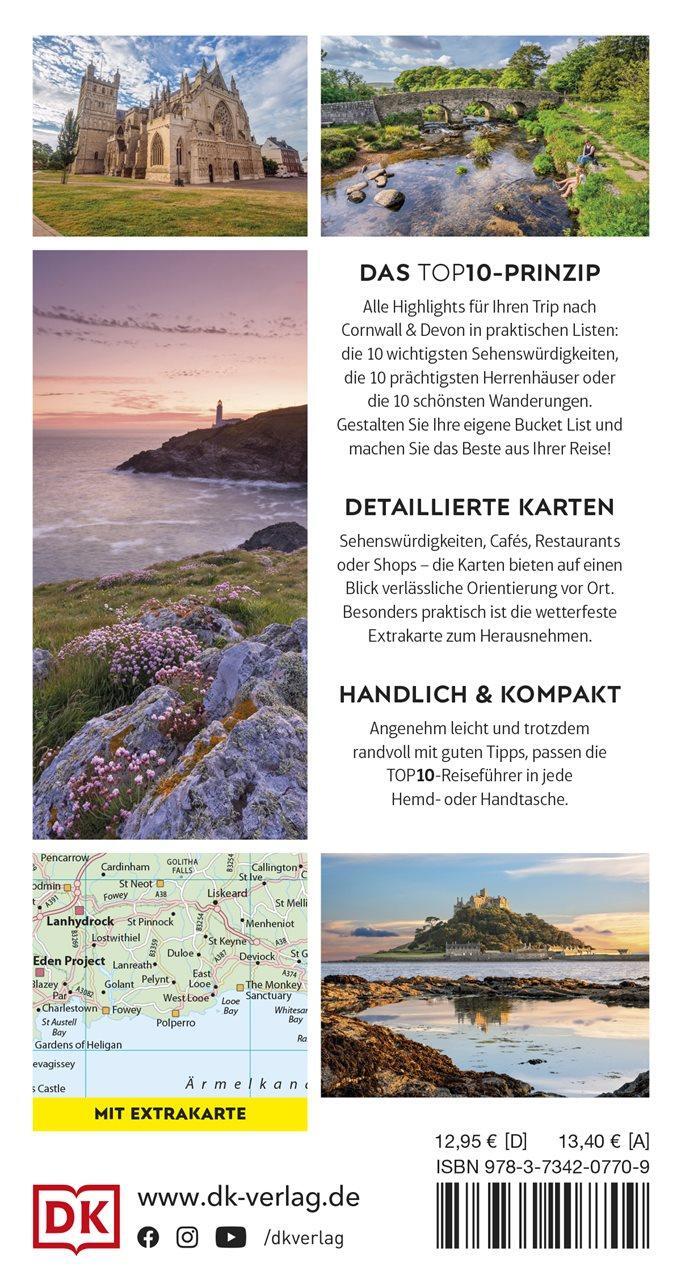 Rückseite: 9783734207709 | TOP10 Reiseführer Cornwall &amp; Devon | DK Verlag - Reise | Taschenbuch