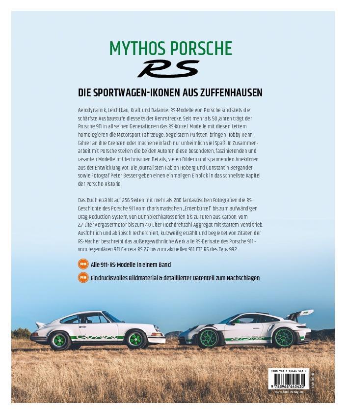 Rückseite: 9783966645430 | Edition Porsche Fahrer: Mythos Porsche RS | Bergander (u. a.) | Buch