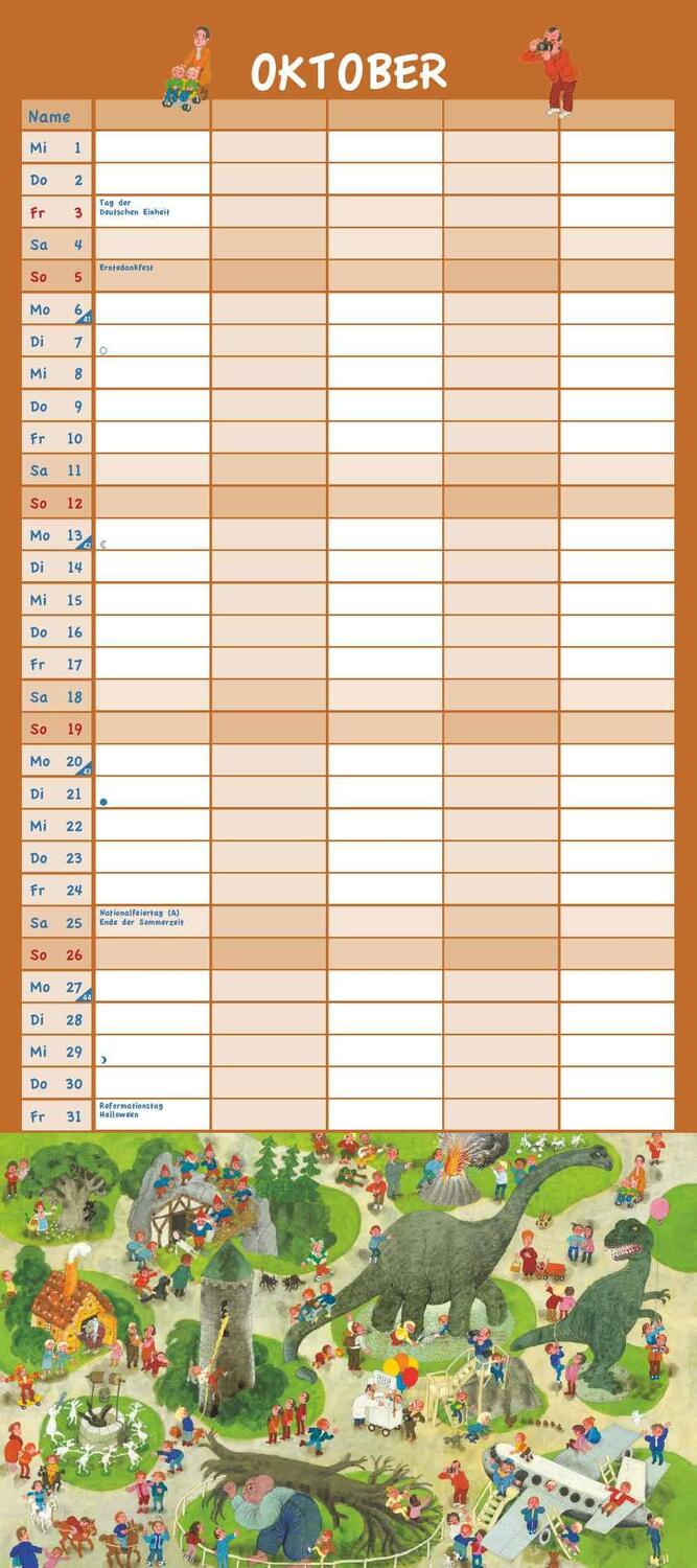 Bild: 4250809653686 | Ali Mitgutsch Familienkalender 2025 - Wandkalender - Familienplaner...