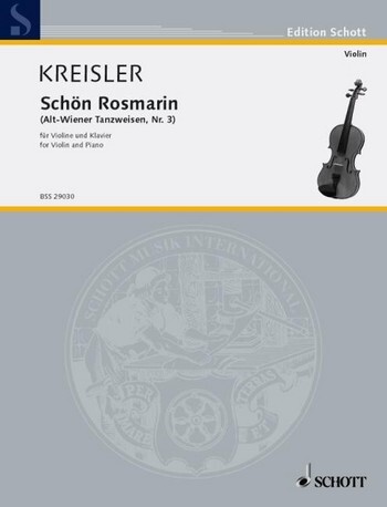 Cover: 9790001106689 | Schon Rosmarin | Fritz Kreisler | Buch | Schott Music