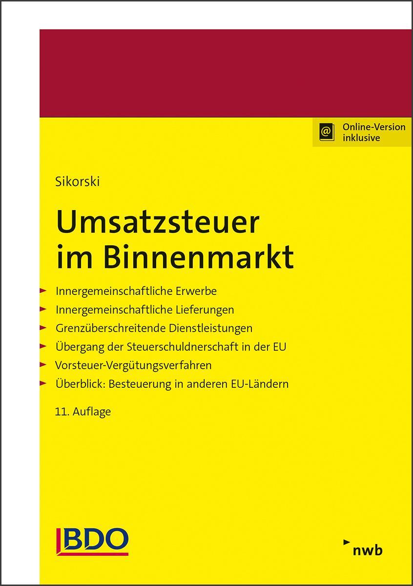 Cover: 9783482679612 | Umsatzsteuer im Binnenmarkt | Ralf Sikorski (u. a.) | Bundle | Deutsch