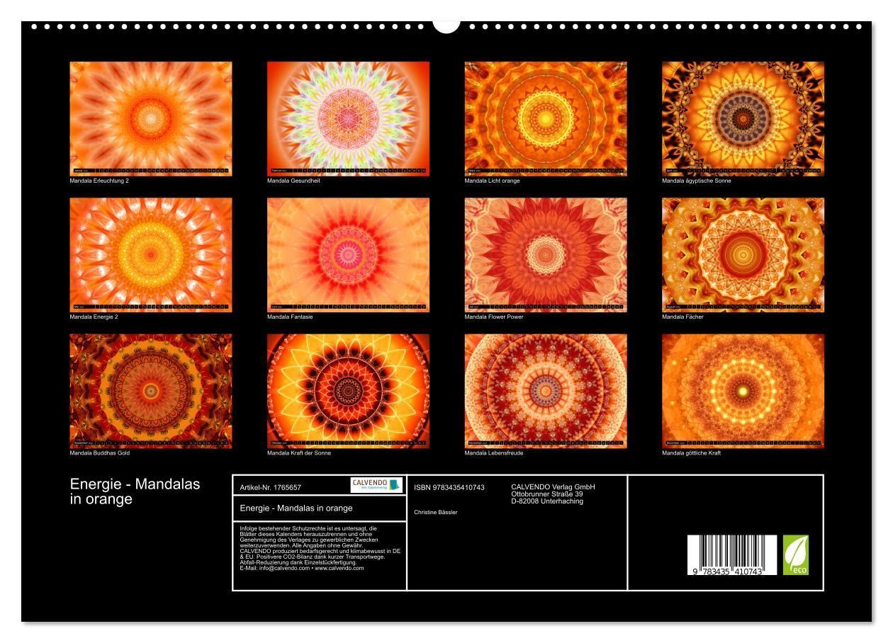 Bild: 9783435410743 | Energie - Mandalas in orange (hochwertiger Premium Wandkalender...