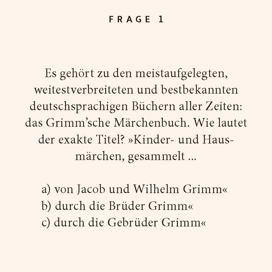 Bild: 9783899784435 | Grimms-Märchen-Quiz | 100 Fragen und Antworten | Heinz Rölleke | Buch