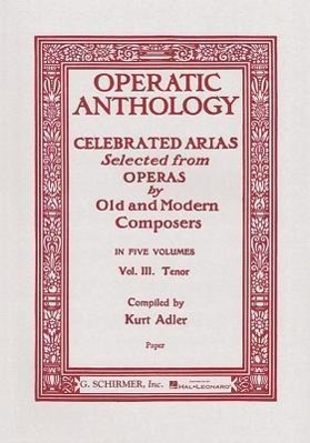 Cover: 73999258509 | Operatic Anthology - Volume 3 | Vocal Collection | Buch | 1986
