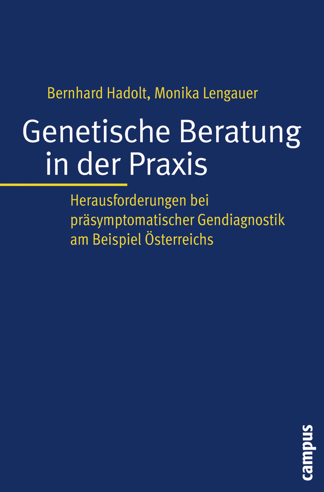 Cover: 9783593388748 | Genetische Beratung in der Praxis | Bernhard Hadolt (u. a.) | Buch