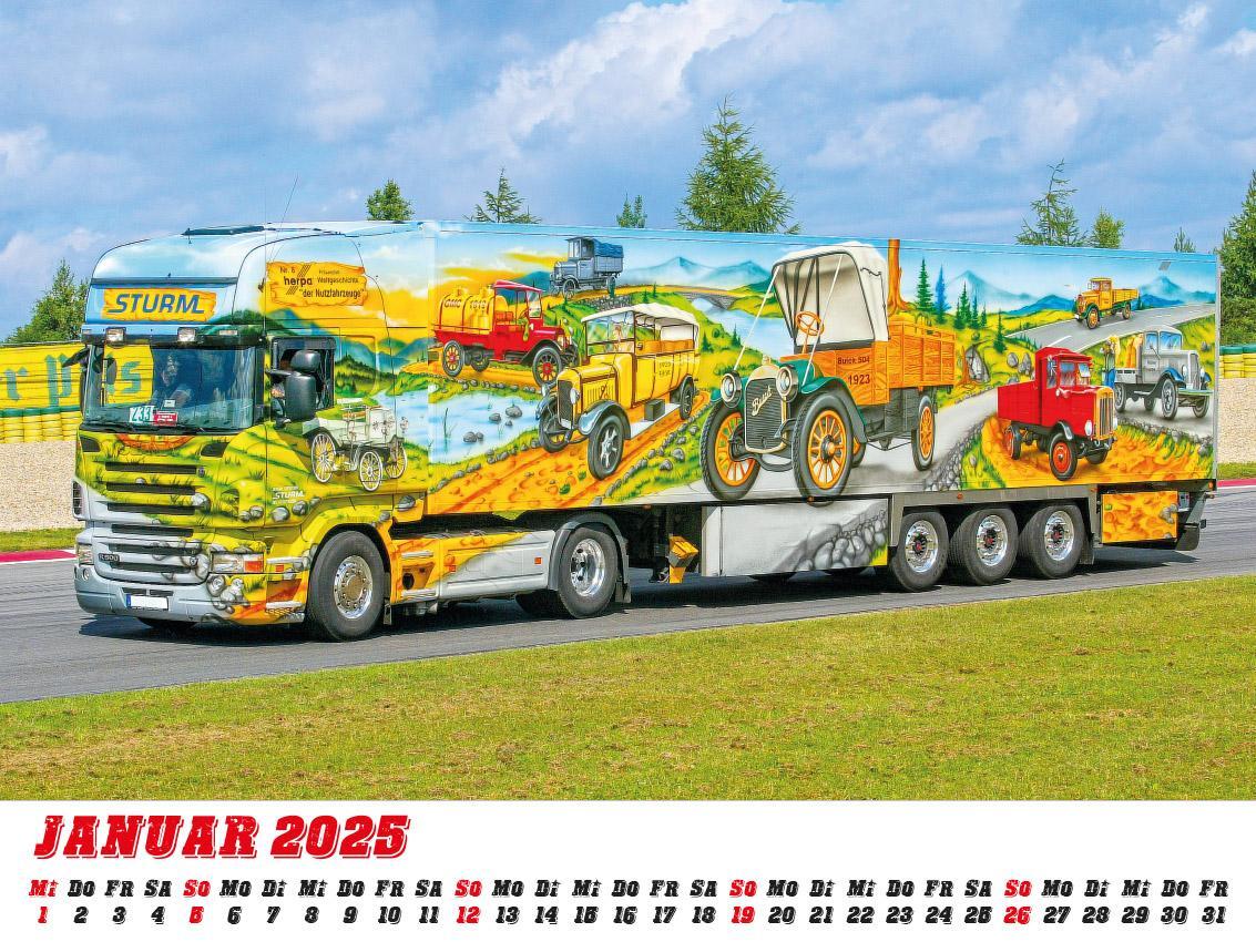 Bild: 9783948794705 | Showtrucks Kalender 2025 | Showtrucks mit Airbrushkunst | Frank Pommer