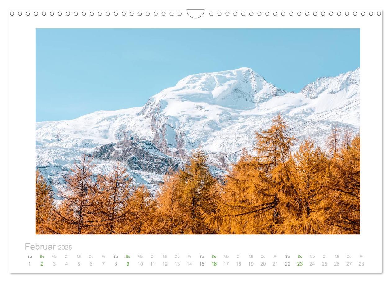 Bild: 9783435493227 | saas fee (Wandkalender 2025 DIN A3 quer), CALVENDO Monatskalender