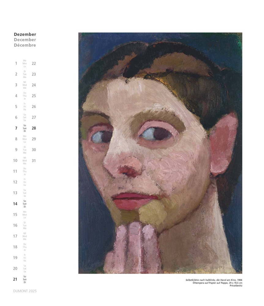 Bild: 4250809653990 | DUMONT - Paula Modersohn-Becker 2025 Kunstkalender, 34,5x40cm,...