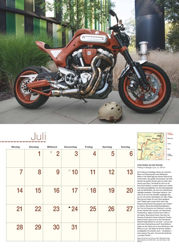 Bild: 4250809652863 | DUMONT - Motorräder &amp; Routen 2025 Broschürenkalender, 42x29cm,...