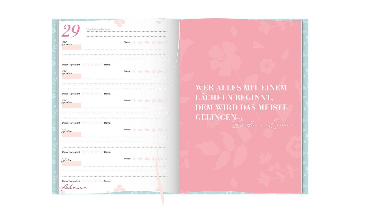Bild: 9783969669631 | 5 Jahresbuch: Das Tagebuch für 5 Jahre Rosa 5 Jahres Kalender zum...