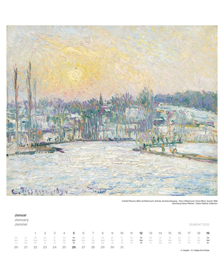 Bild: 4250809653334 | DUMONT - Impressionismus 2025 Wandkalender, 34,5x40cm,...