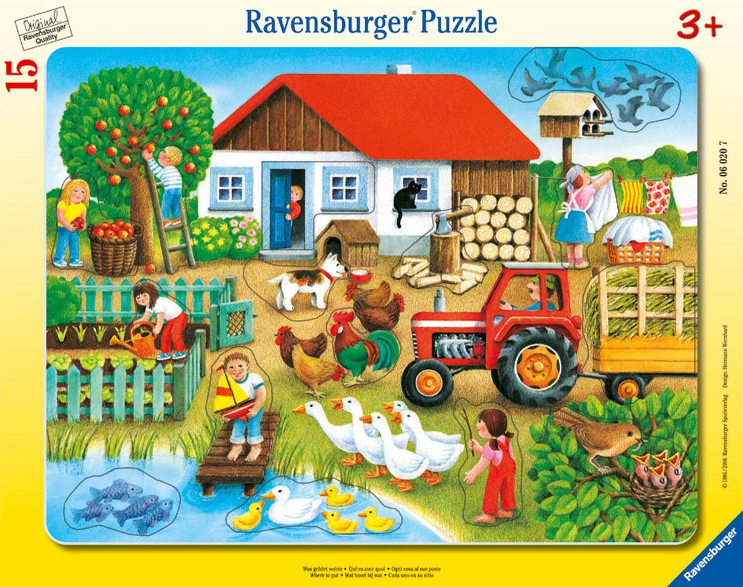 Cover: 4005556060207 | Was gehört wohin. Puzzle mit 15 Teilen | Spiel | Deutsch | 2001