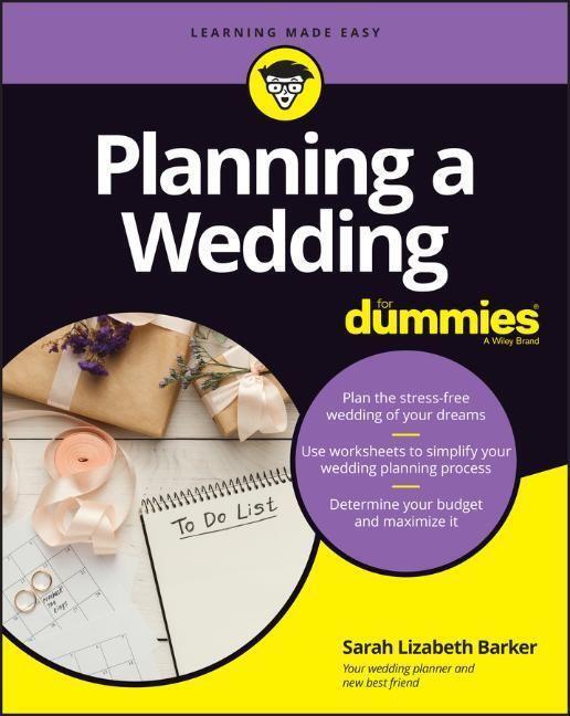Cover: 9781119883203 | Planning A Wedding For Dummies | Sarah Lizabeth Barker | Taschenbuch