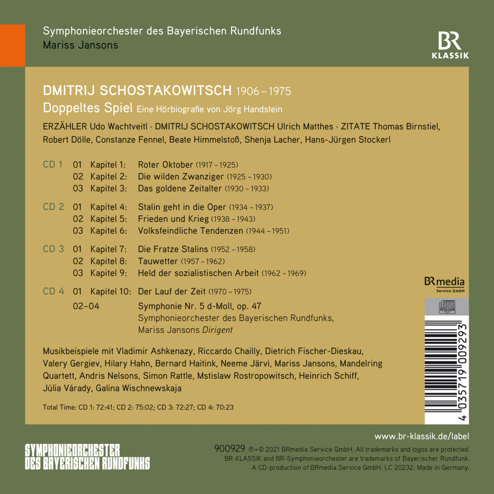 Bild: 4035719009293 | Dmitri Schostakowitsch - Doppeltes Spiel, 4 Audio-CDs | Audio-CD