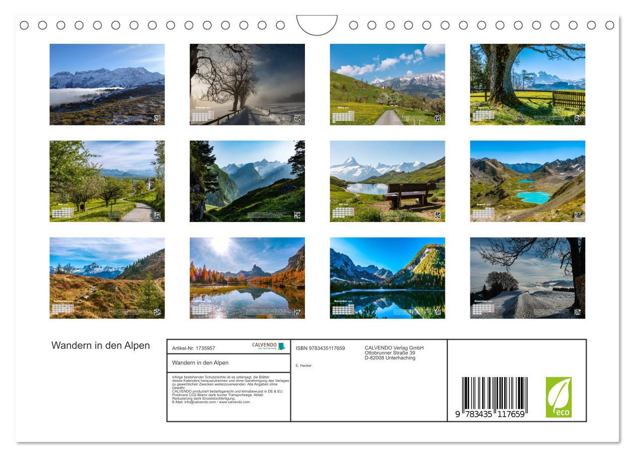 Bild: 9783435117659 | Wandern in den Alpen (Wandkalender 2025 DIN A4 quer), CALVENDO...