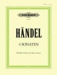 Cover: 9790014029630 | 4 Sonaten für Blockflöte (Violine) und Basso continuo HWV...