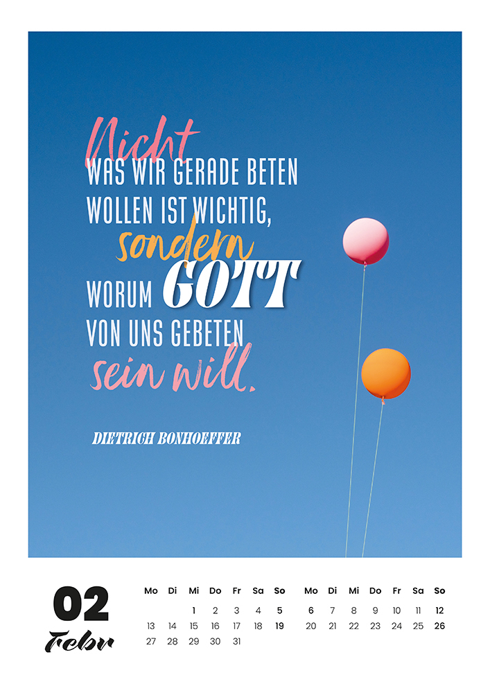 Bild: 4250222905355 | An jedem neuen Tag 2025 | Dietrich Bonhoeffer | Kalender | 12 S.