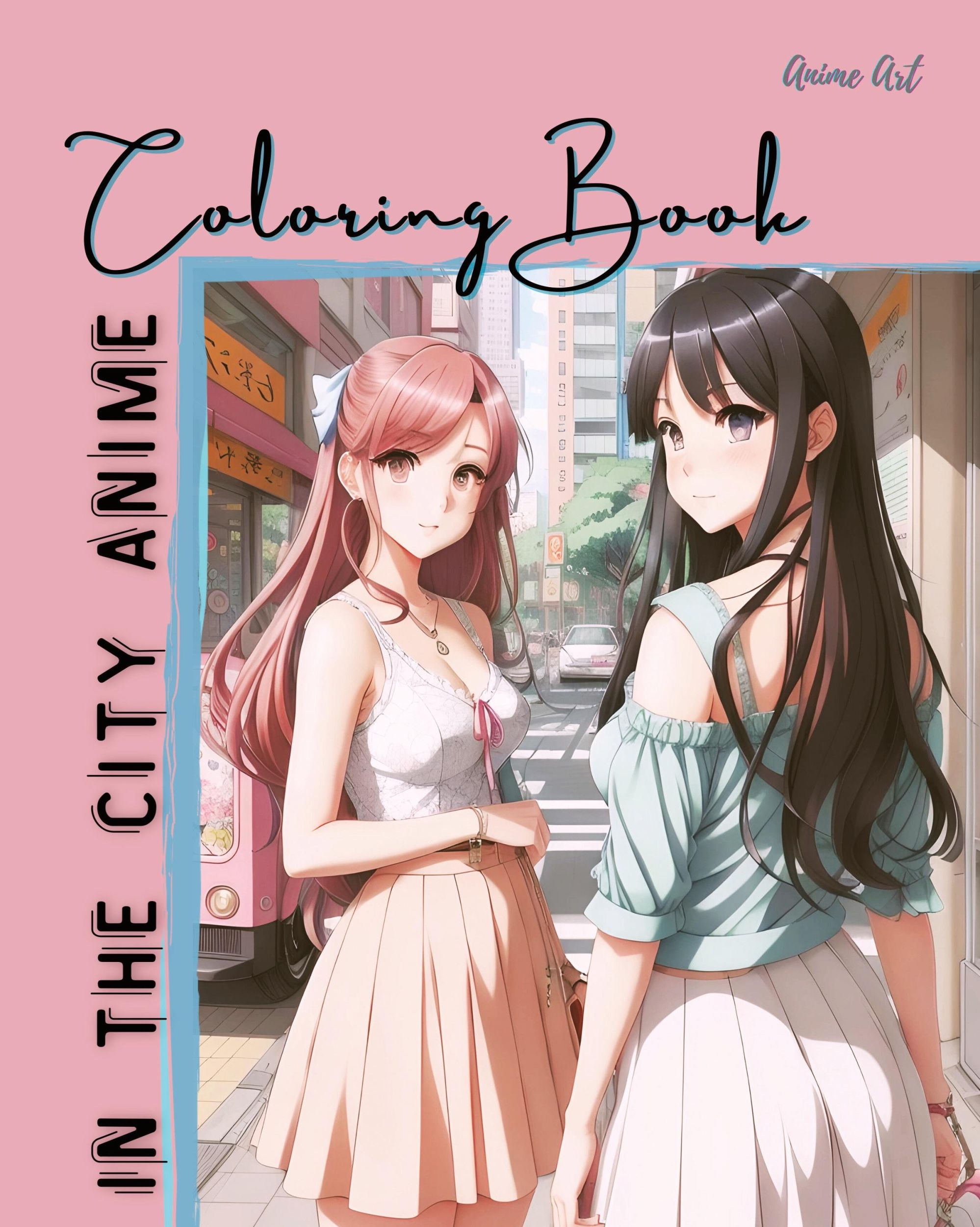 Cover: 9798988210153 | Anime Art In The City Anime Coloring Book | Miss Claire Reads | Buch