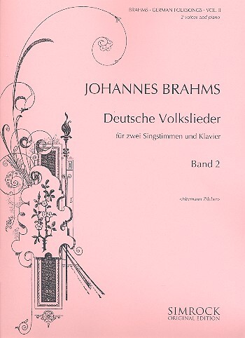 Cover: 9790221104045 | Deutsche Volkslieder 2 | Johannes Brahms | Buch | EAN 9790221104045