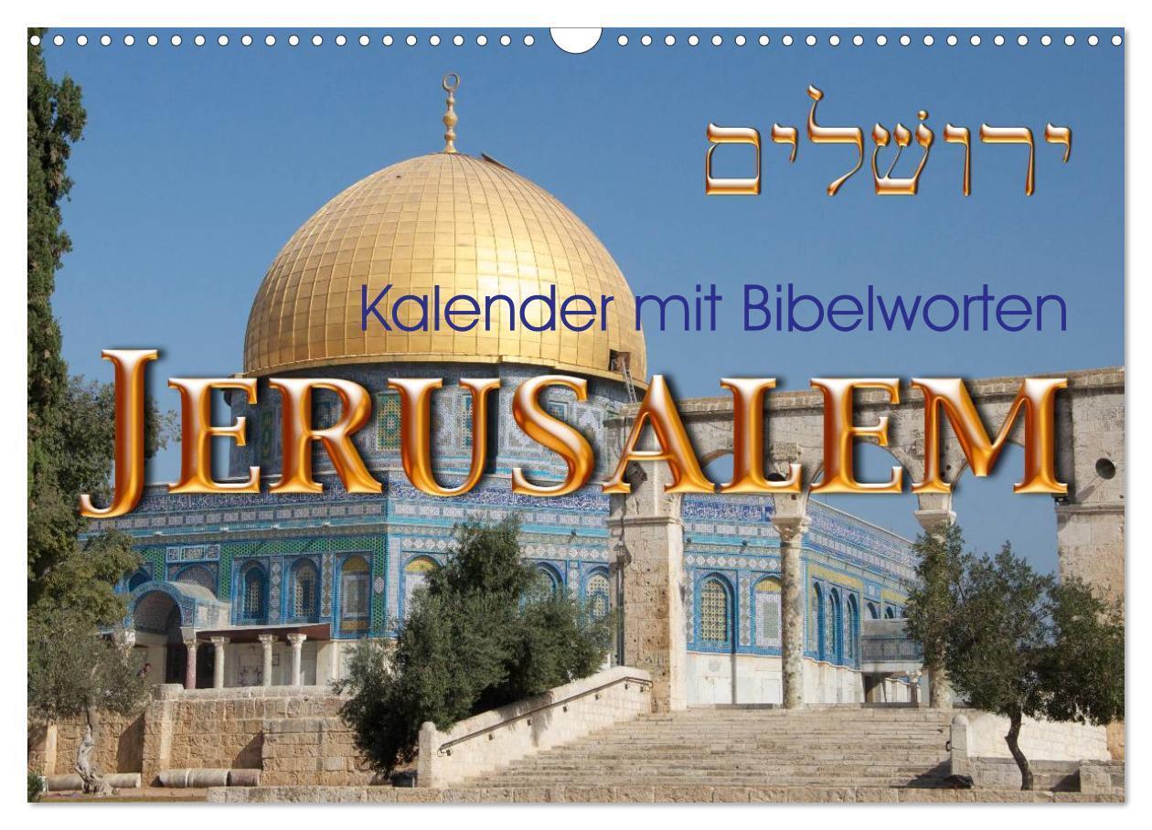 Cover: 9783383469879 | Jerusalem. Kalender mit Bibelworten (Wandkalender 2024 DIN A3...