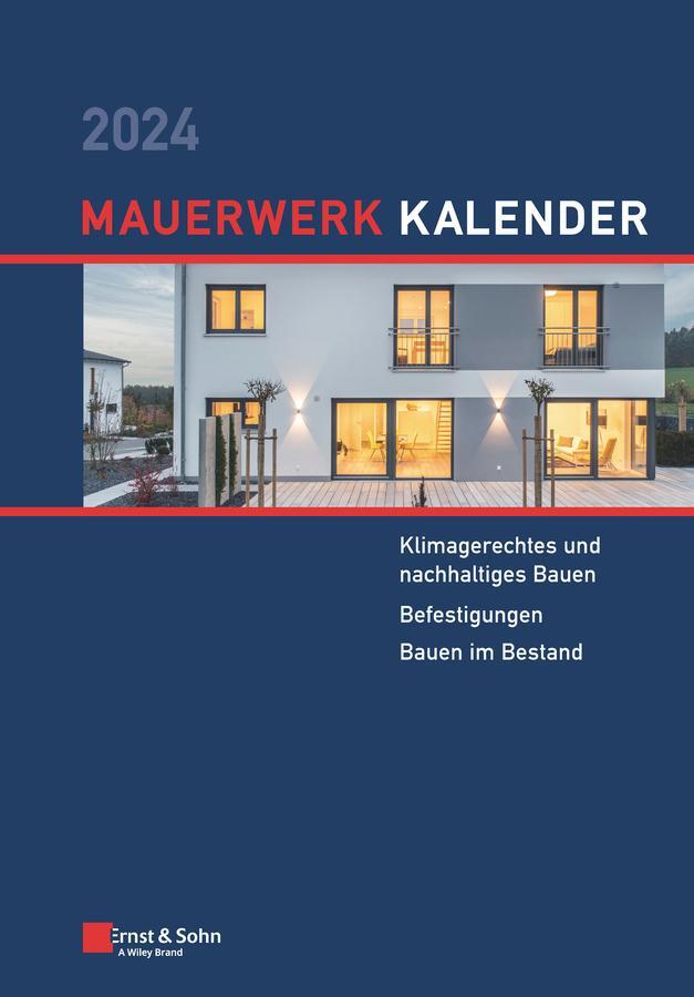 Cover: 9783433034088 | Mauerwerk-Kalender 2024 | Detleff Schermer (u. a.) | Buch | XXIV