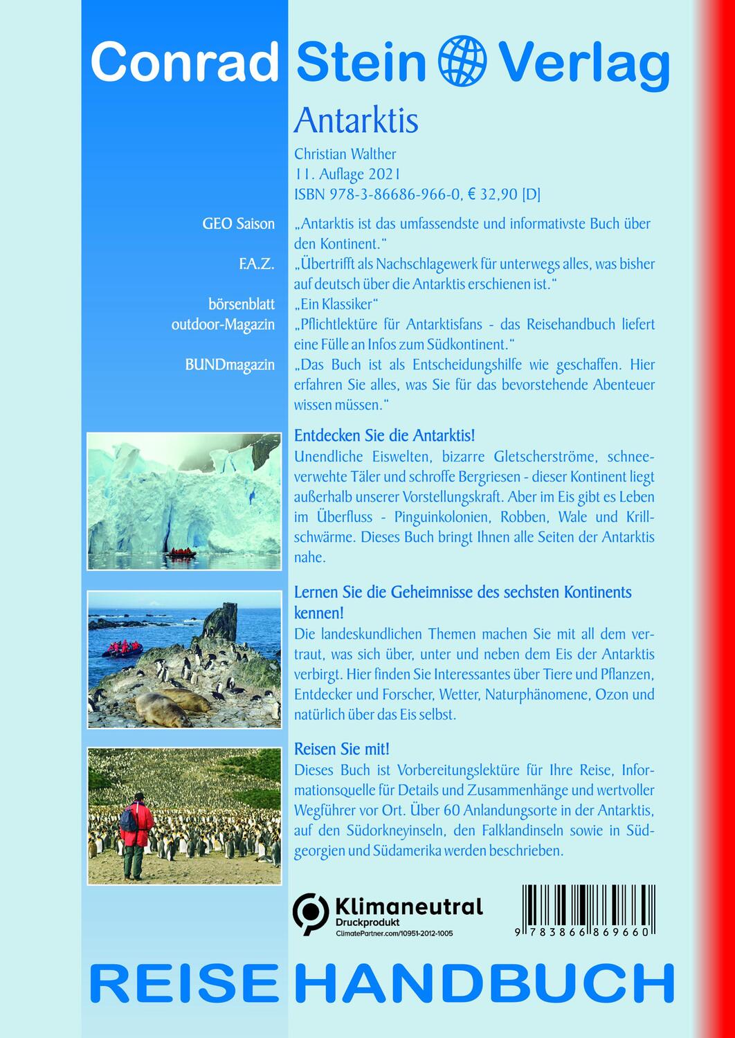 Rückseite: 9783866869660 | Antarktis | Christian Walther | Buch | ReiseHandbuch | Deutsch | 2021