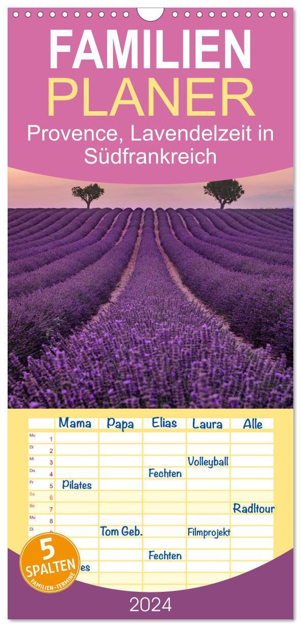 Cover: 9783383081880 | Familienplaner 2024 - Provence, Lavendelzeit in Südfrankreich mit 5...