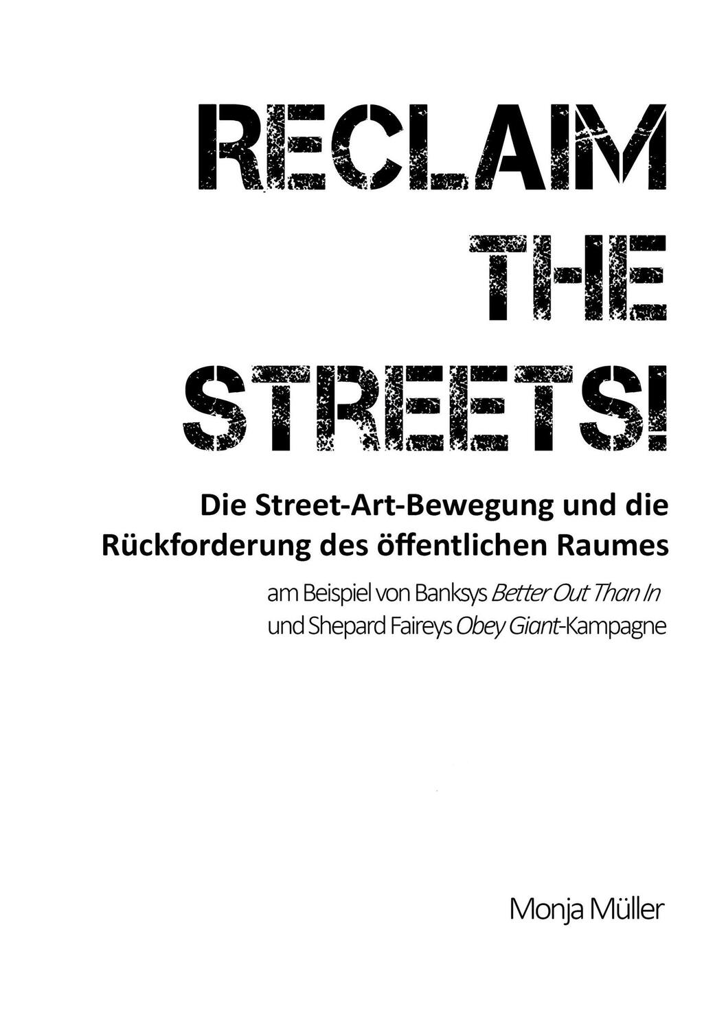 Cover: 9783743187528 | Reclaim the Streets! - Die Street-Art-Bewegung und die...