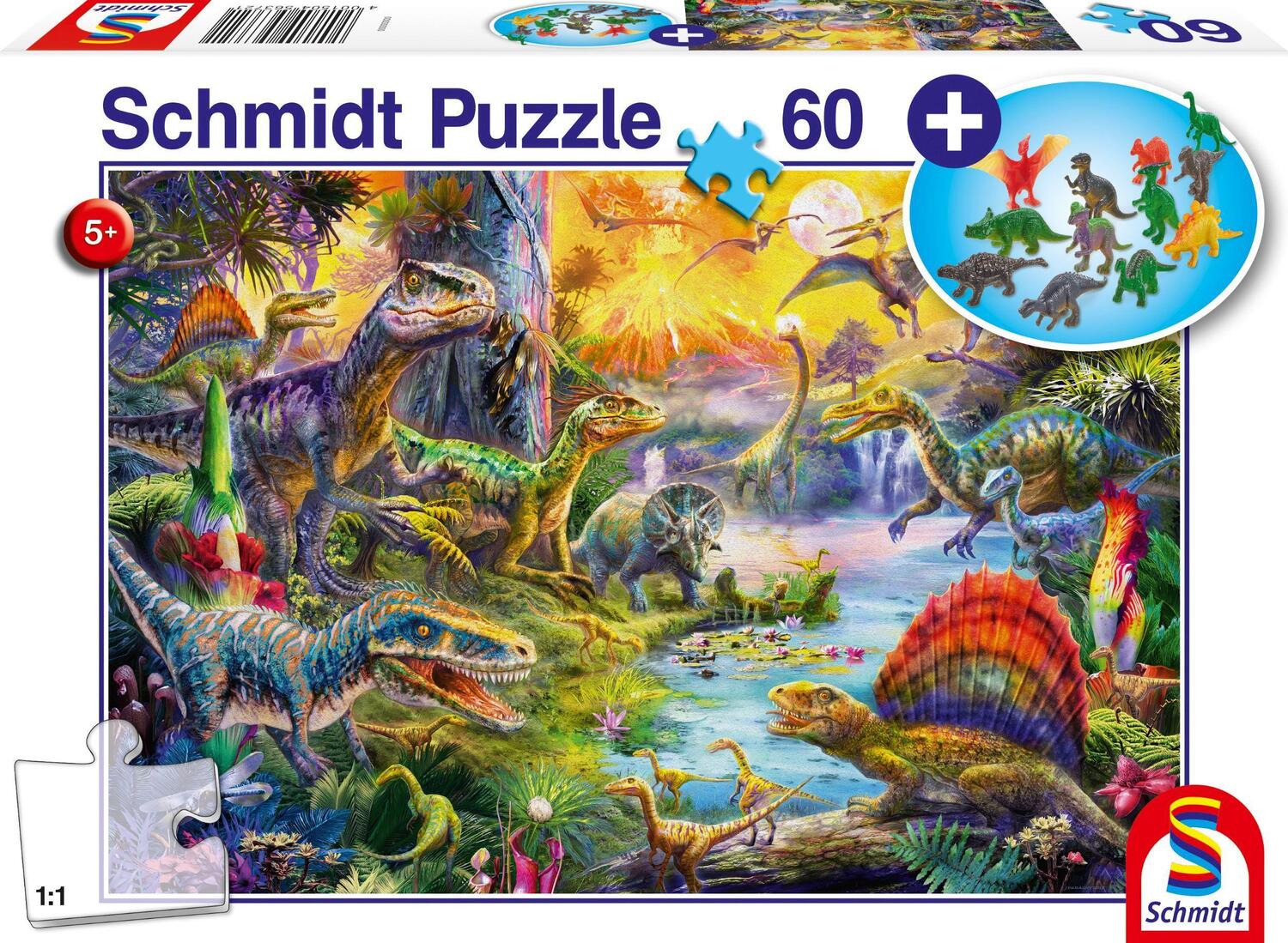 Cover: 4001504563721 | Dinosaurier. Puzzle 60 Teile, mit Add-on (Dinosaurier-Figuren-Set)