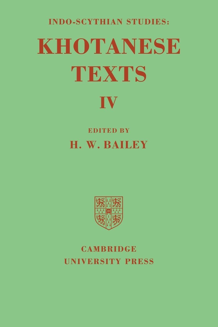 Cover: 9780521119092 | Khotanese Texts | Harold Walter Bailey | Taschenbuch | Paperback