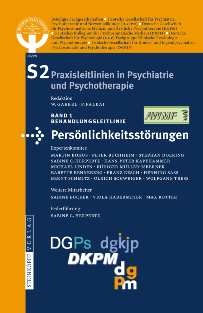 Cover: 9783798518537 | Behandlungsleitlinie Persönlichkeitsstörungen | Gesellschaft | Buch