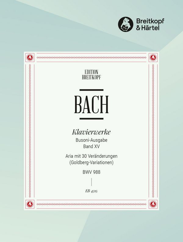 Cover: 9790004162699 | Klavierwerke 15 Golbergvariation | Johann Sebastian Bach | Buch