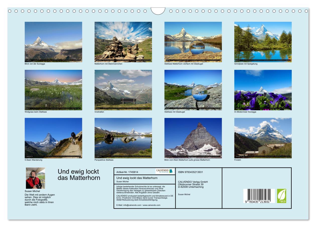 Bild: 9783435213931 | Und ewig lockt das Matterhorn (Wandkalender 2025 DIN A3 quer),...