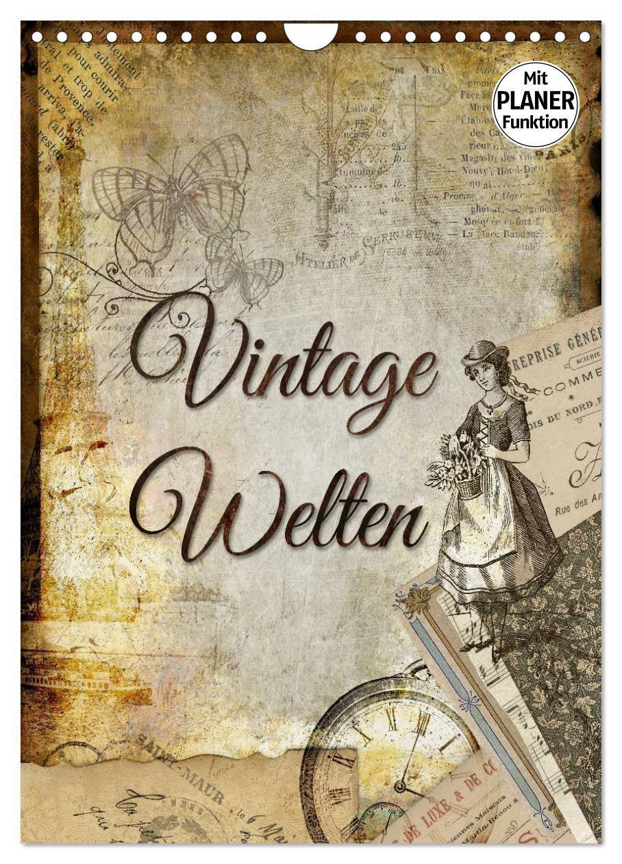 Cover: 9783675582125 | Vintage Welten (Wandkalender 2024 DIN A4 hoch), CALVENDO...