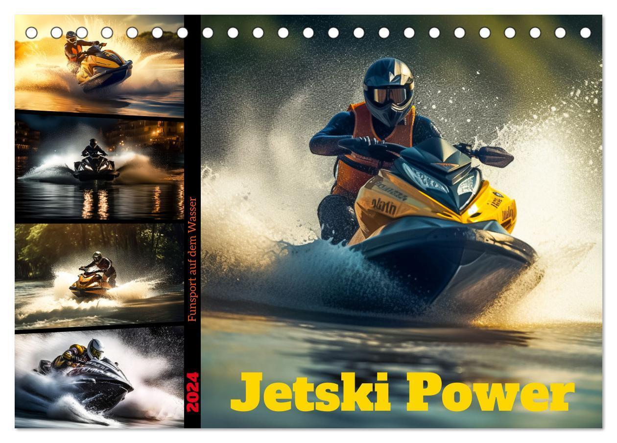 Cover: 9783675614758 | Jetski Power (Tischkalender 2024 DIN A5 quer), CALVENDO Monatskalender