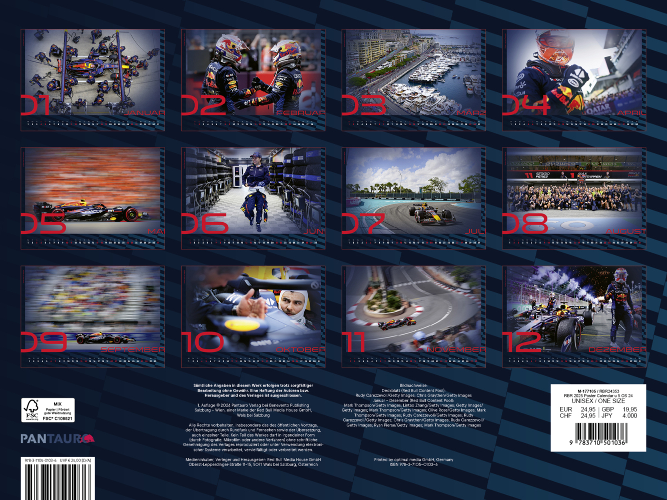 Bild: 9783710501036 | Oracle Red Bull Racing 2025 - Posterkalender | Kalender | 14 S. | 2025