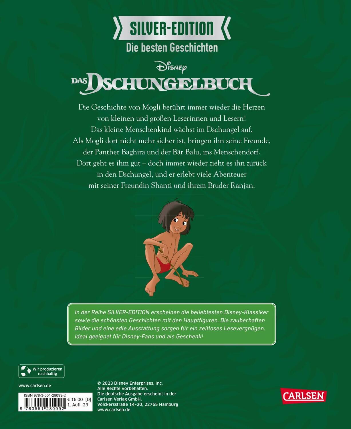 Rückseite: 9783551280992 | Disney Silver-Edition: Die besten Geschichten - Das Dschungelbuch