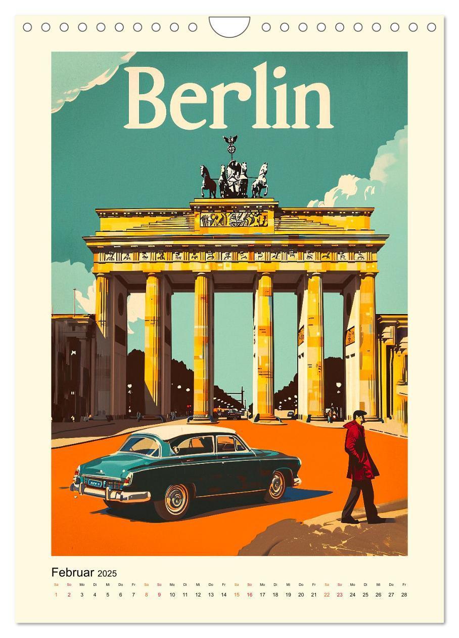 Bild: 9783383761232 | Metropolen Retro-Kalender (Wandkalender 2025 DIN A4 hoch), CALVENDO...