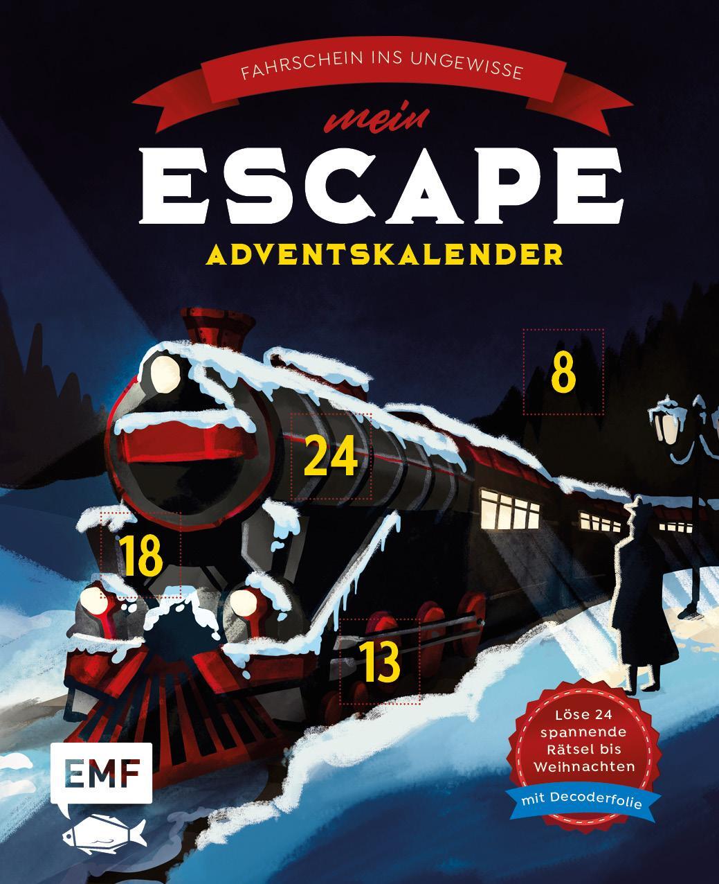 Cover: 9783745906950 | Mein Escape-Adventskalender: Fahrschein ins Ungewisse - Mit...