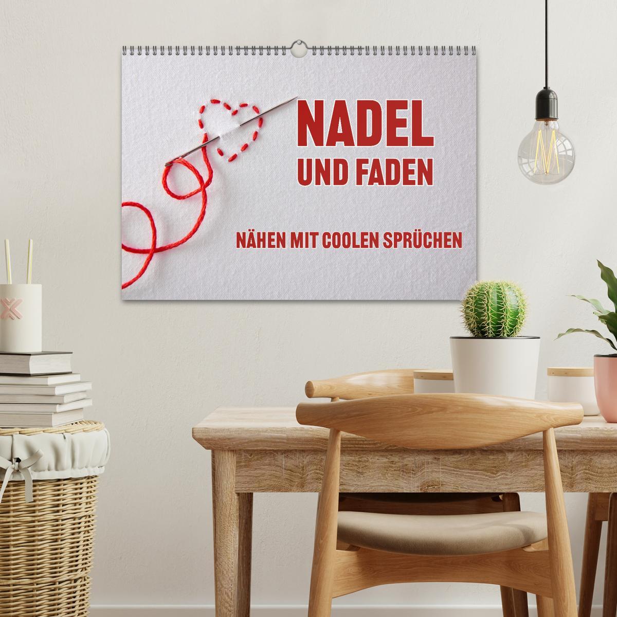 Bild: 9783457148570 | Nadel und Faden - Nähen mit coolen Sprüchen (Wandkalender 2025 DIN...