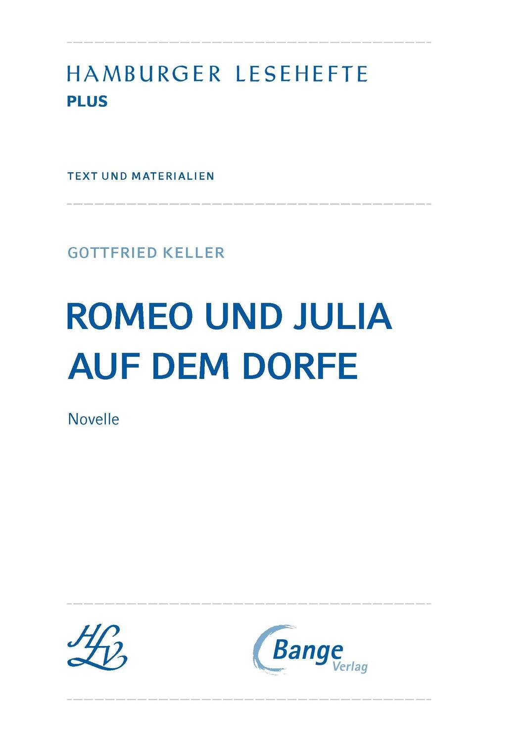 Bild: 9783804425743 | Romeo und Julia auf dem Dorfe | Gottfried Keller | Taschenbuch | 2022
