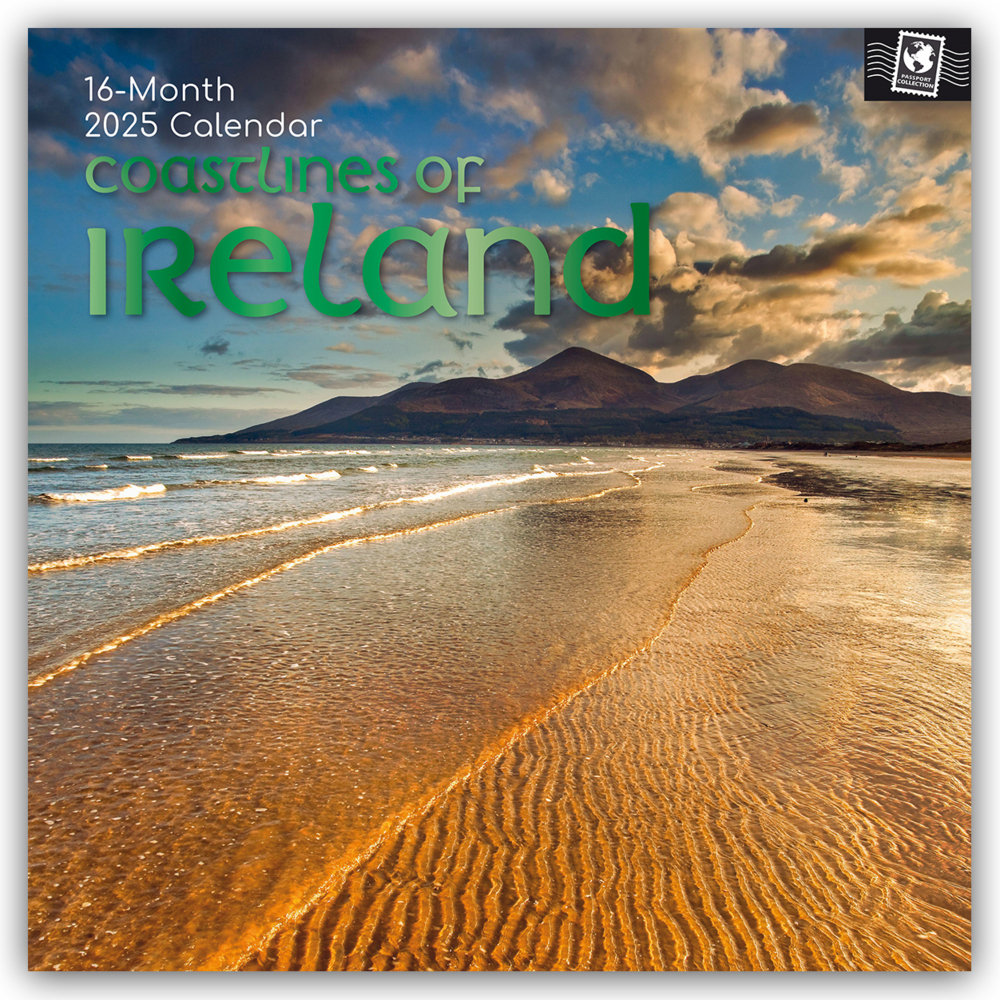 Cover: 9781837889938 | Coastlines of Ireland - Irlands Küsten 2025 - 16-Monatskalender | Ltd